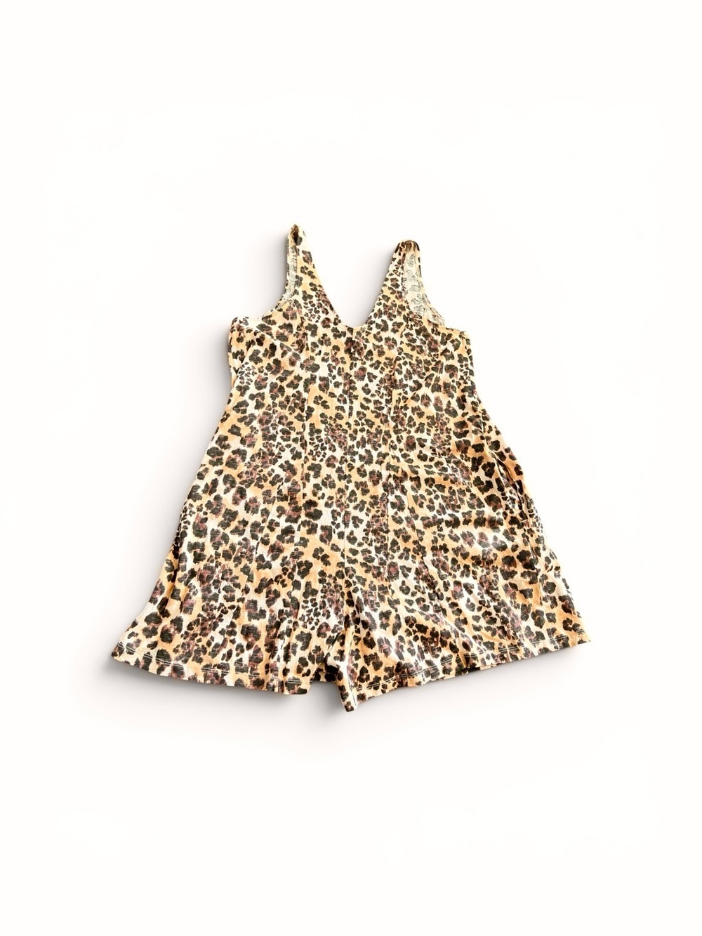 Dunnes Store Leopard Print 100% Cotton Playsuit Romper Onesie Size Large
